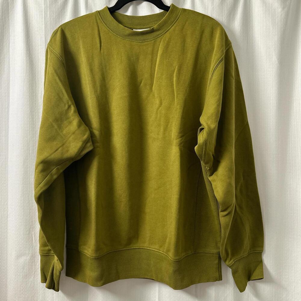 H&M Men’s Oversized Fit Olive Green Cotton Sweatshirt | Size: S